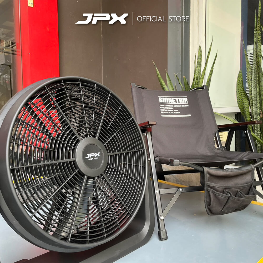 พัดลมอุตสาหกรรม แบบตั้งโต๊ะ JPX ขนาด 20 นิ้ว สีดำ