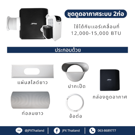 ชุดเสริมระบบ2ท่อ JPX สำหรับขนาด 12,000 และ 15,000 BTU ( ไม่รวมแอร์)_2