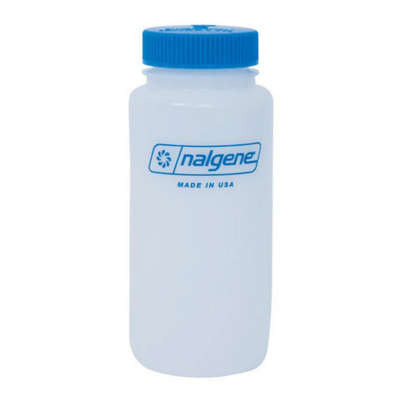 ขวดน้ำทรงกลมปากกว้าง NALGENE รุ่น IHDPE ขนาด 16 ออนซ์  พร้อมโลโก้ NALGENE ฝาสีฟ้า_0