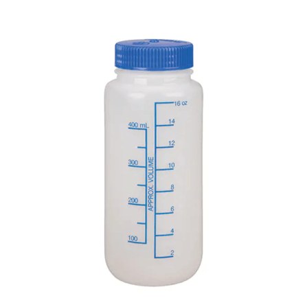ขวดน้ำทรงกลมปากกว้าง NALGENE รุ่น IHDPE ขนาด 16 ออนซ์  พร้อมโลโก้ NALGENE ฝาสีฟ้า_1