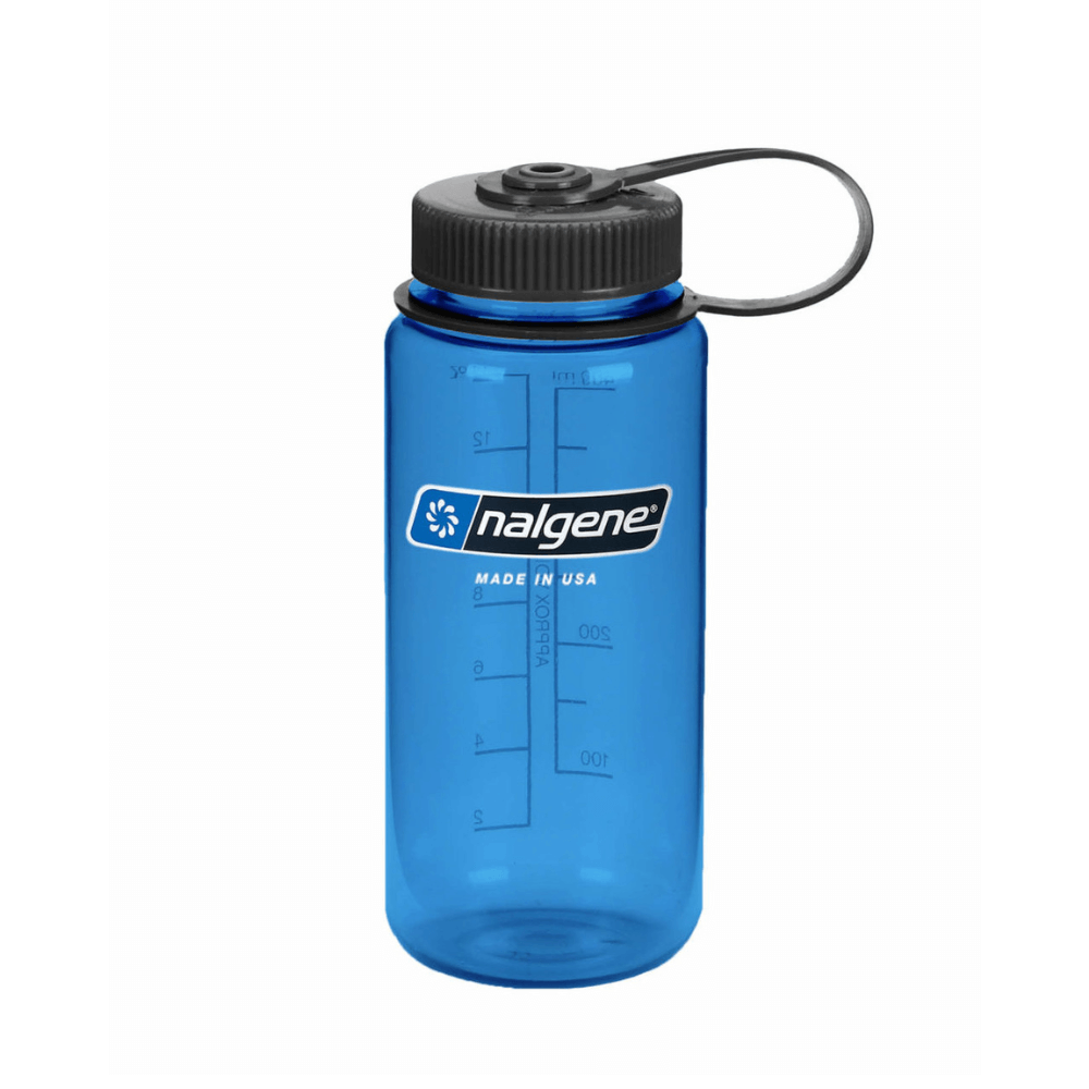 ขวดน้ำปากกว้าง NALGENE ขนาด 16 ออนซ์ สีน้ำเงินสเลทพร้อมห่วงปิดด้านบนสีดำ