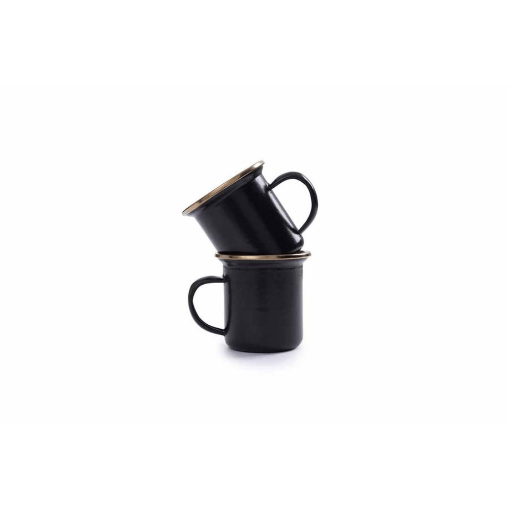 แก้วเคลือบอีนาเมล Barebones ไซส์ Espresso สีชาโคล
