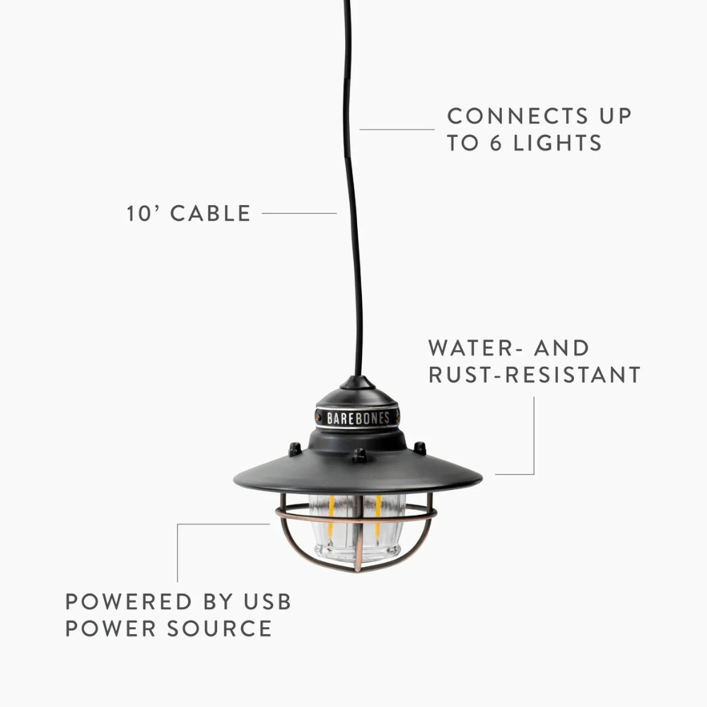 โคมไฟแขวน Edison Barebones วินเทจ สีขาว
