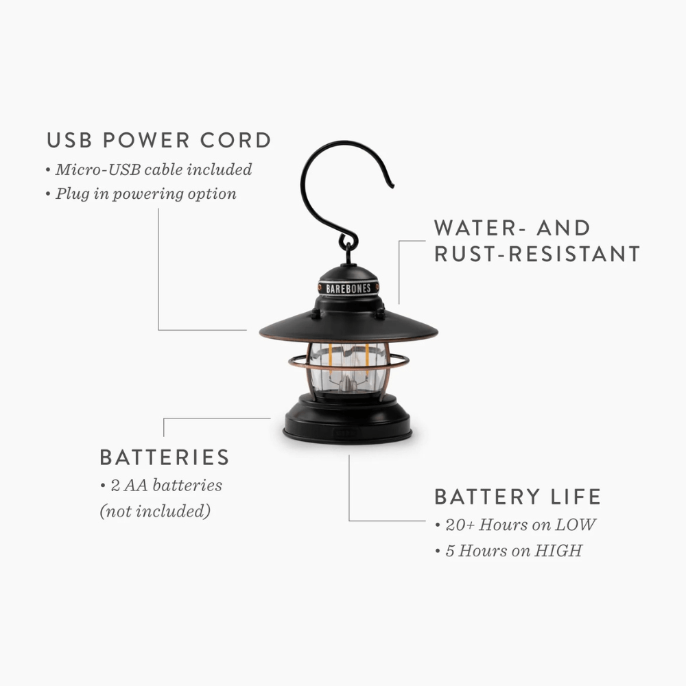โคมไฟ Mini Edison Barebones สีแดง