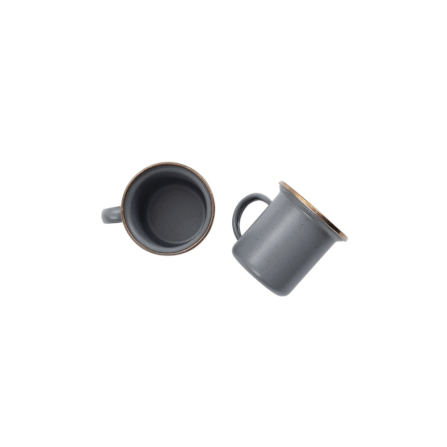 แก้วเคลือบอีนาเมล Barebones ไซส์ Espresso สีเทา_1