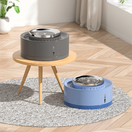 น้ำพุสัตว์เลี้ยงชามสแตนเลส ELS PET ความจุ 8 ลิตร รุ่น 8L (สีเทา)_9