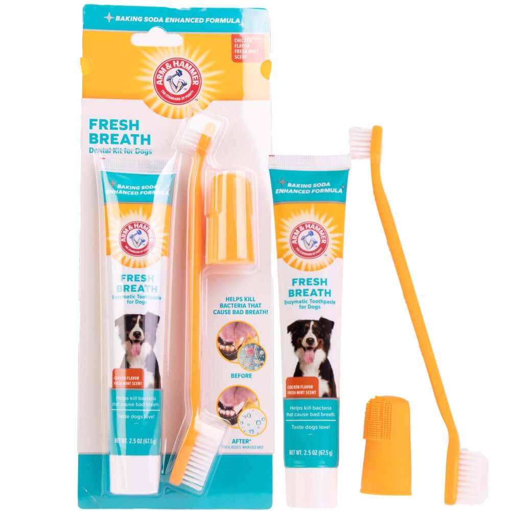 ชุดยาสีฟันสำหรับสุนัข ARM AND HAMMER FB สูตรลดกลิ่นปาก รสไก่มินต์ ขนาด 2.5OZ_1