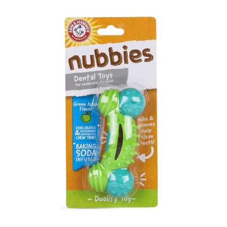 ของเล่นสุนัข ARM AND HAMMER NUBBIES DUO BONE ช่วยขัดฟัน รสแอปเปิล ขนาด 12X5.3ซม._0