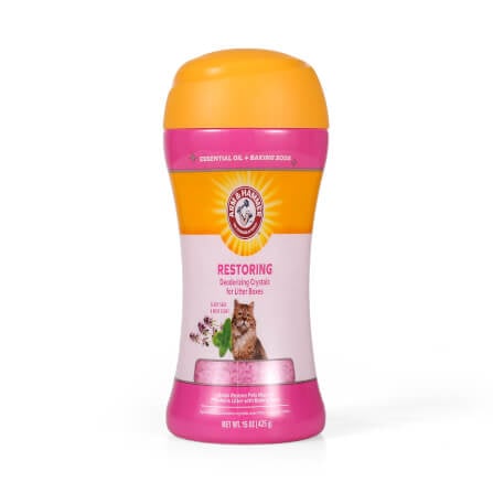 เม็ดดับกลิ่นทรายแมว Arm and Hammer สูตรลดความเครียด กลิ่นคลารี่เสจ มินต์ 425 กรัม_0