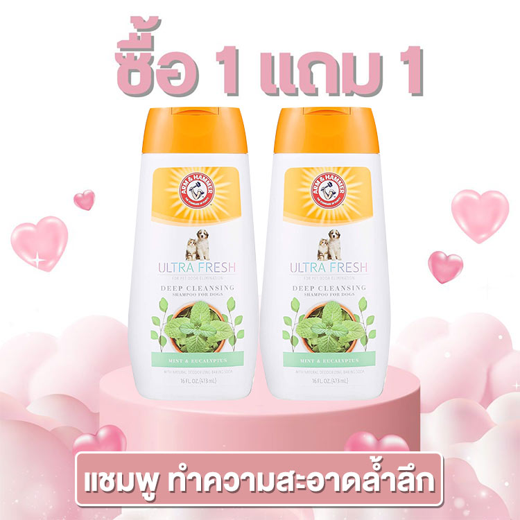 แชมพูสำหรับสุนัข ARM AND HAMMER ULTRA FRESH 2 IN 1 DETANGLING สูตรผสมครีมนวด กลิ่นชาโคล & โรสเเมรี่ 473 มล._0