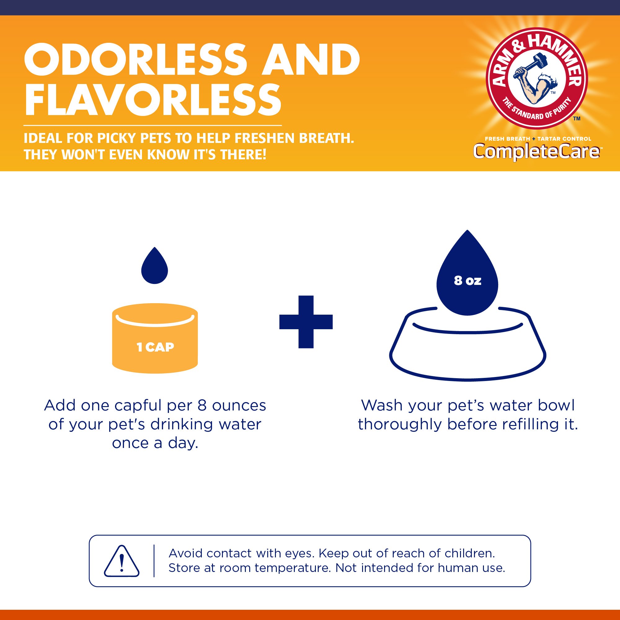 น้ำยาดับกลิ่นปากแมวผสมน้ำดื่ม ARM AND HAMMER COMPLETE CARE สูตร 3, 236 ML_2