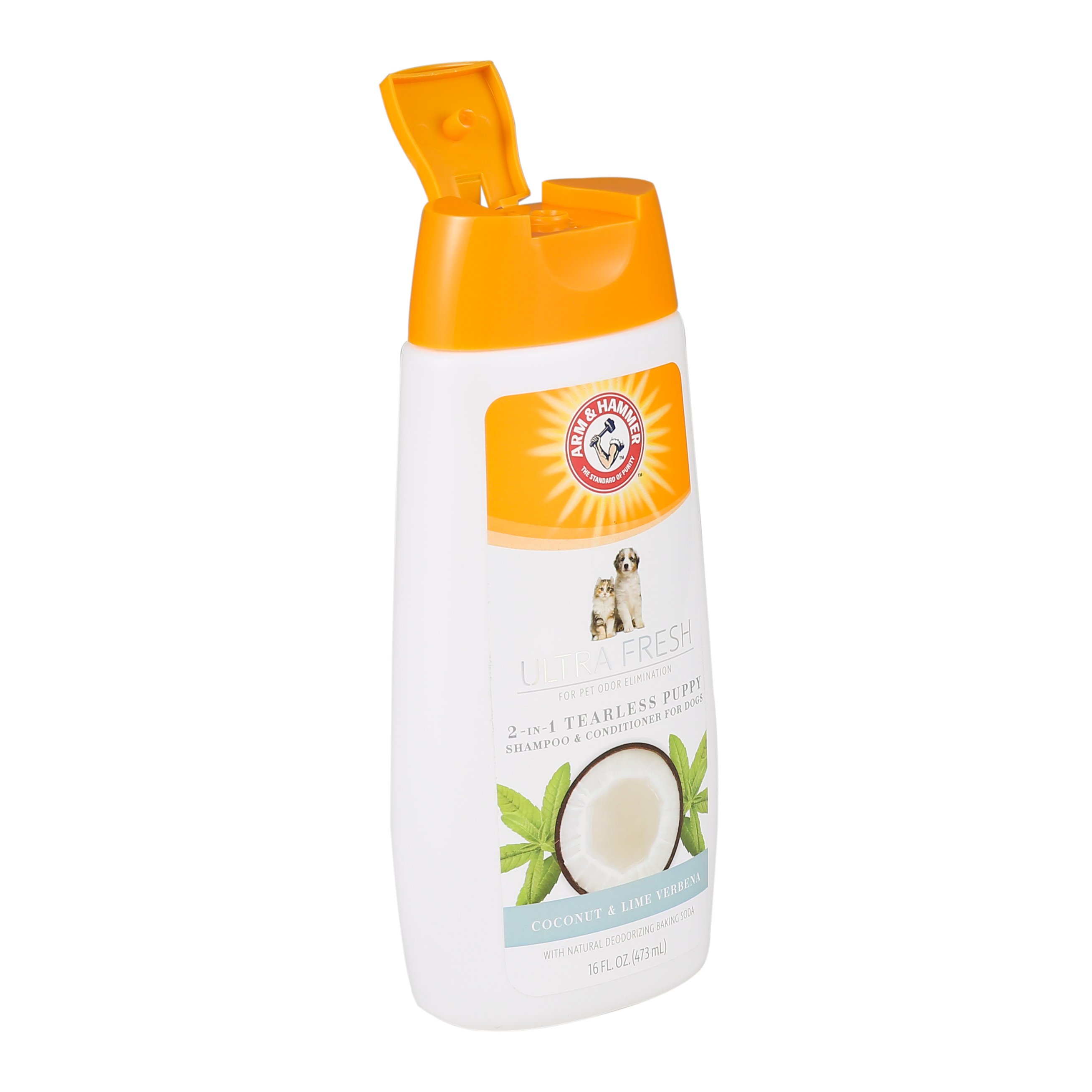 แชมพูลูกสุนัข ARM AND HAMMER ULTRA FRESH 2 IN 1 DETANGLING สูตรผสมครีมนวด กลิ่นมะพร้าว ไลม์ และดอกเวอร์บีนา 473 มล._2