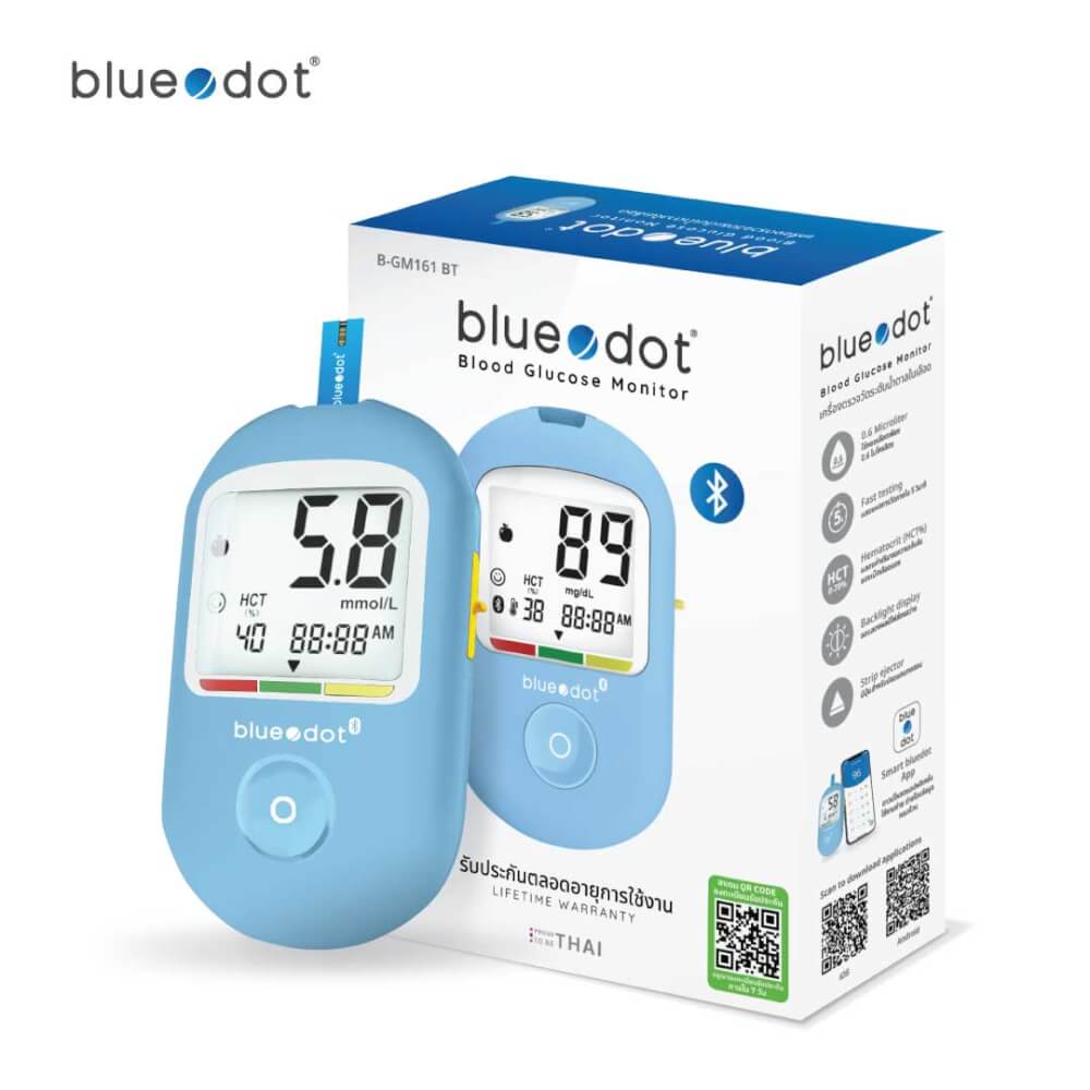 เครื่องวัดน้ำตาลเชื่อมบลูทูธ Bluedot รุ่น B-GM161 ...