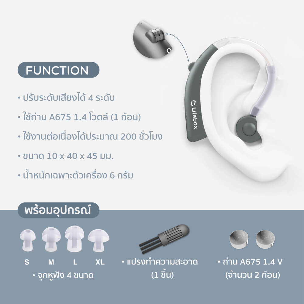 เครื่องช่วยฟัง LIFEBOX บีทีอี L-HA01