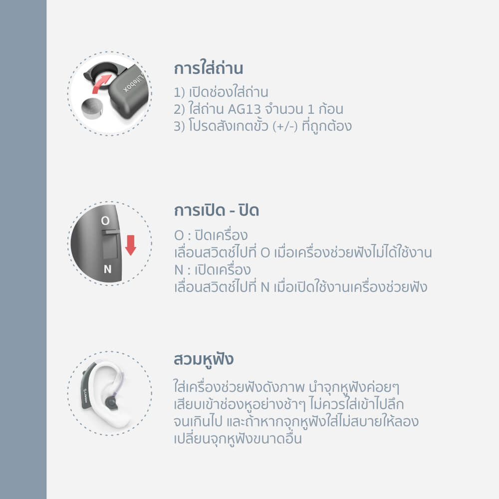 เครื่องช่วยฟัง LIFEBOX บีทีอี L-HA01