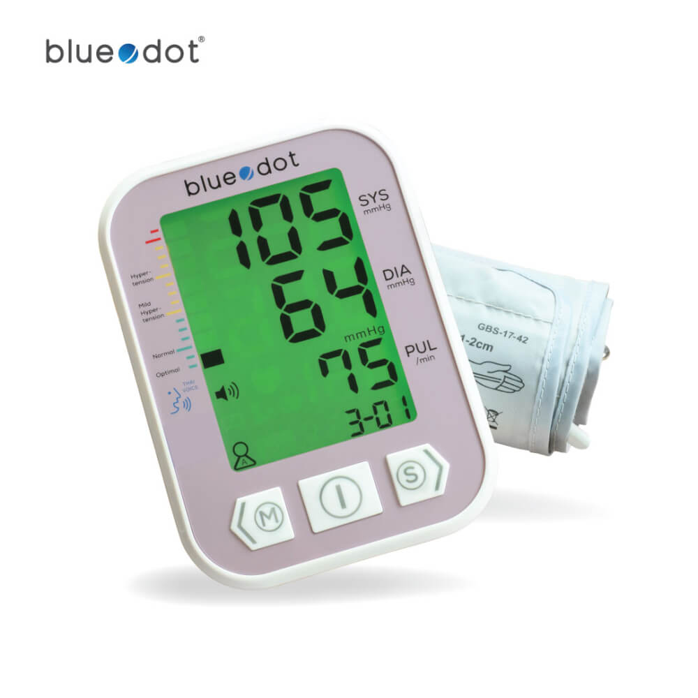 เครื่องวัดความดัน Bluedot รุ่น B-BM03 Pro light มีเสียง พูดไทยได้ หน้าจอเปลี่ยนได้สามสี
