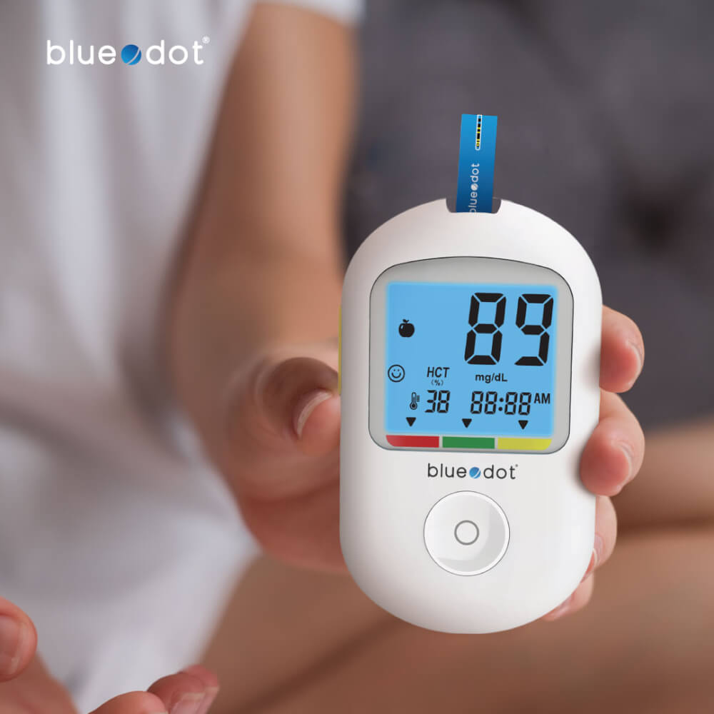 แผ่นตรวจน้ำตาล แถบตรวจน้ำตาล 25 ชิ้น Bluedot Test strip