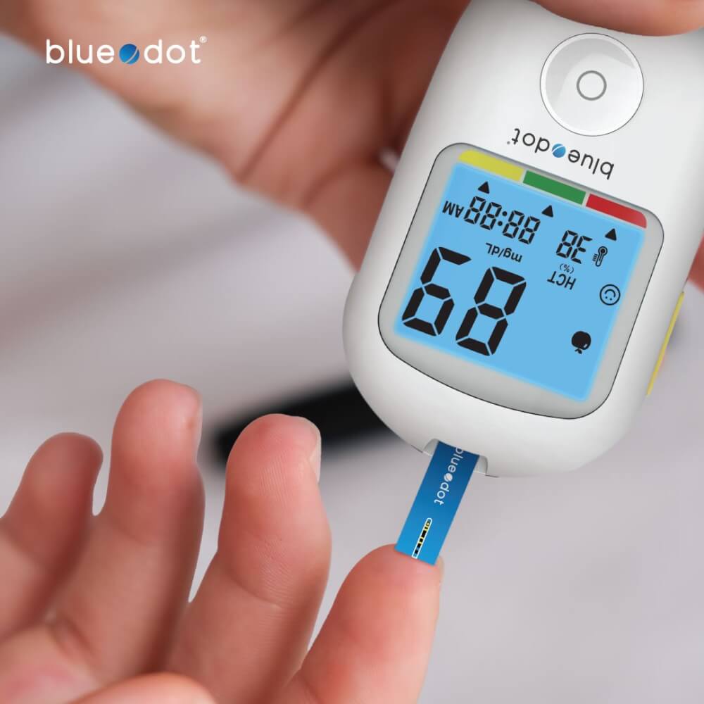เครื่องวัดน้ำตาลในเลือด Bluedot Blood Glucose Monitor B-GM162