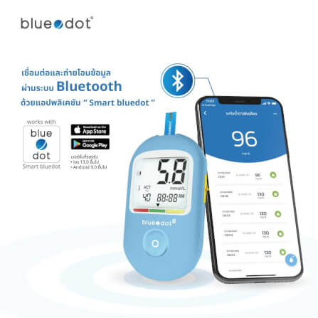 เครื่องวัดน้ำตาลเชื่อมบลูทูธ Bluedot รุ่น B-GM161 BT_4