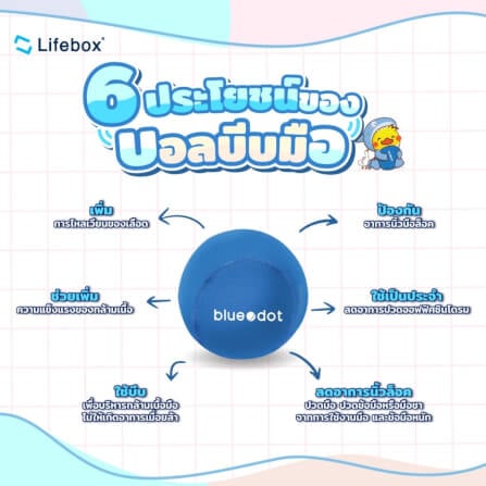 บอลบีบมือ Bluedot Stress ball รุ่น B-STB321 ลายกล้ามเนื้อ ลดอาการนิ้วล็อค_4