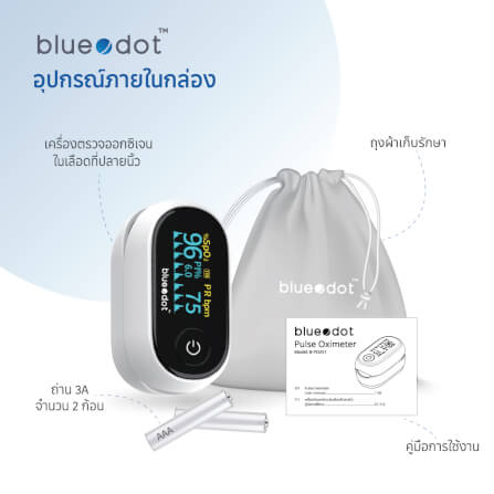 เครื่องวัดออกซิเจนในเลือดปลายนิ้ว BLUEDOT B-PO251_4