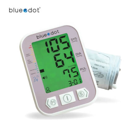 เครื่องวัดความดัน Bluedot รุ่น B-BM03 Pro light มีเสียง พูดไทยได้ หน้าจอเปลี่ยนได้สามสี_5
