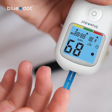 เครื่องวัดน้ำตาลในเลือด Bluedot Blood Glucose Monitor B-GM162_6