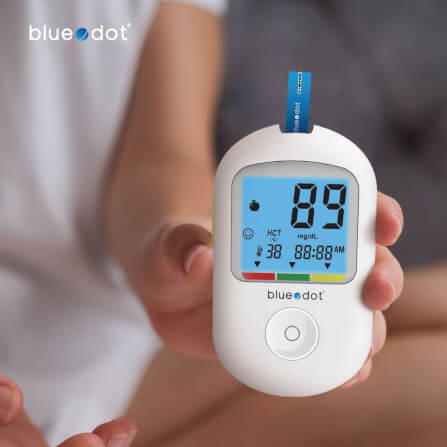 เครื่องวัดน้ำตาลในเลือด Bluedot Blood Glucose Monitor B-GM162_8
