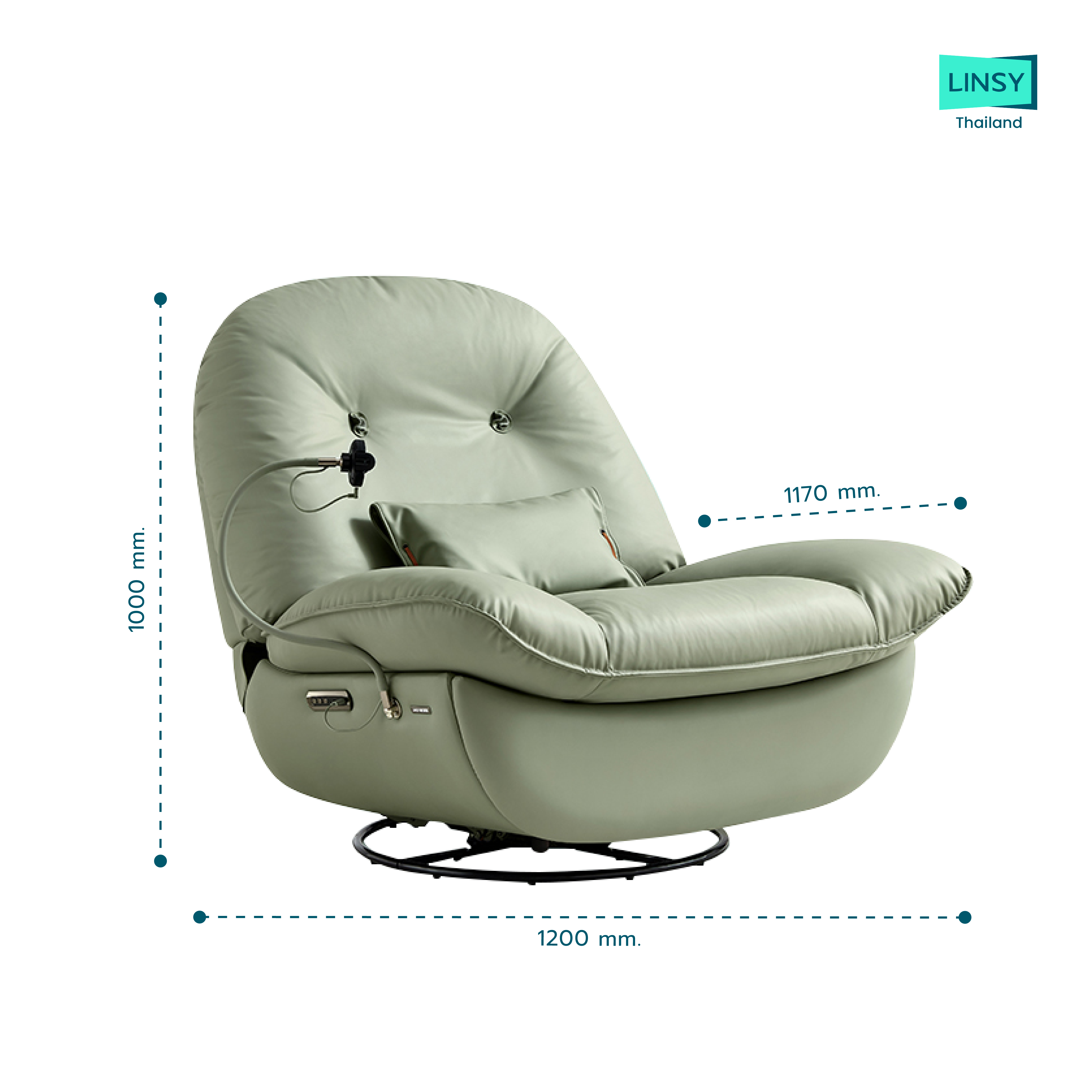 Recliner โซฟาโยกอัตโนมัติ Linari รุ่น G085-A GREEN_3