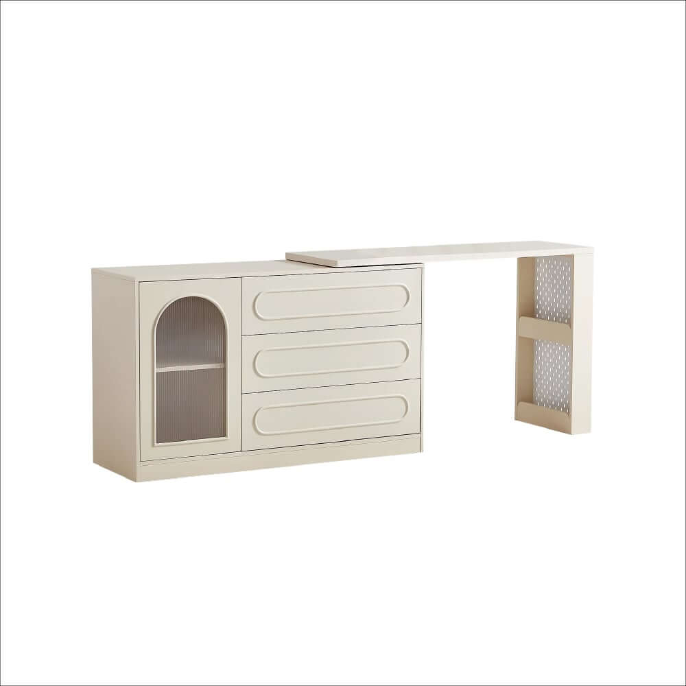 โต๊ะเครื่องแป้ง Linari รุ่น NU1C-A ขนาด 2.2 ม สีขาว