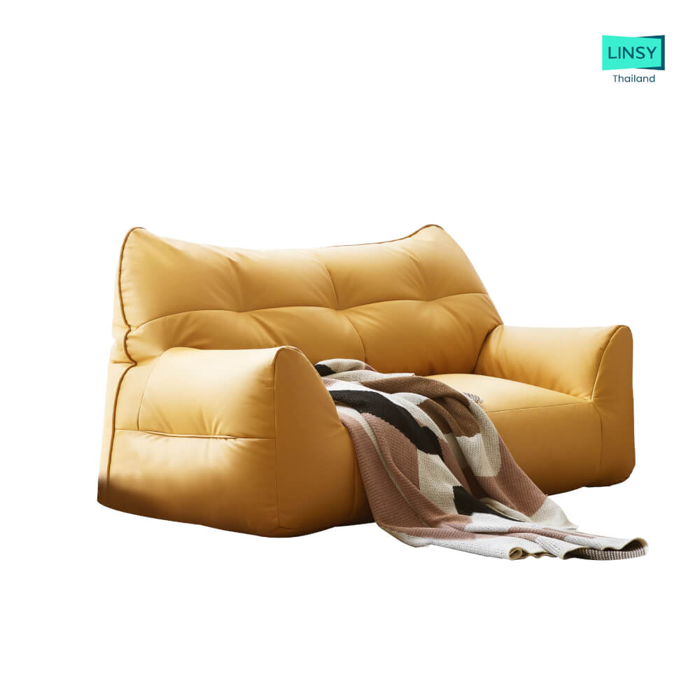 Mango Sofa โซฟาแบบวางพื้น 2 ที่นั้ง  Linari รุ่น TDY108-A  YELLOW