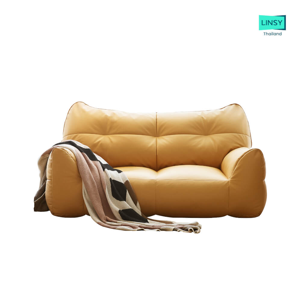 Mango Sofa โซฟาแบบวางพื้น 2 ที่นั้ง  Linari รุ่น TDY108-A  YELLOW