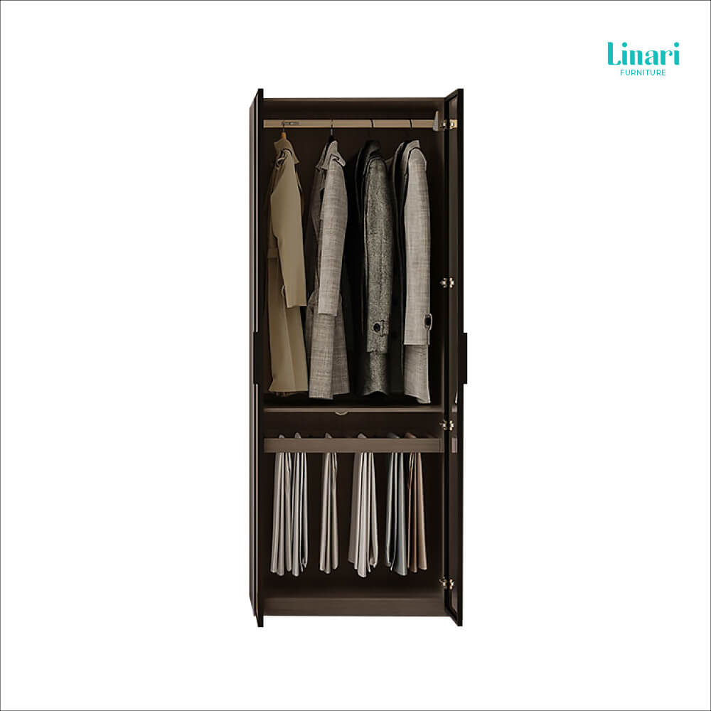 ตู้เสื้อผ้า Linari รุ่น UK2D-A ขนาด 2.1 m. สีดำ