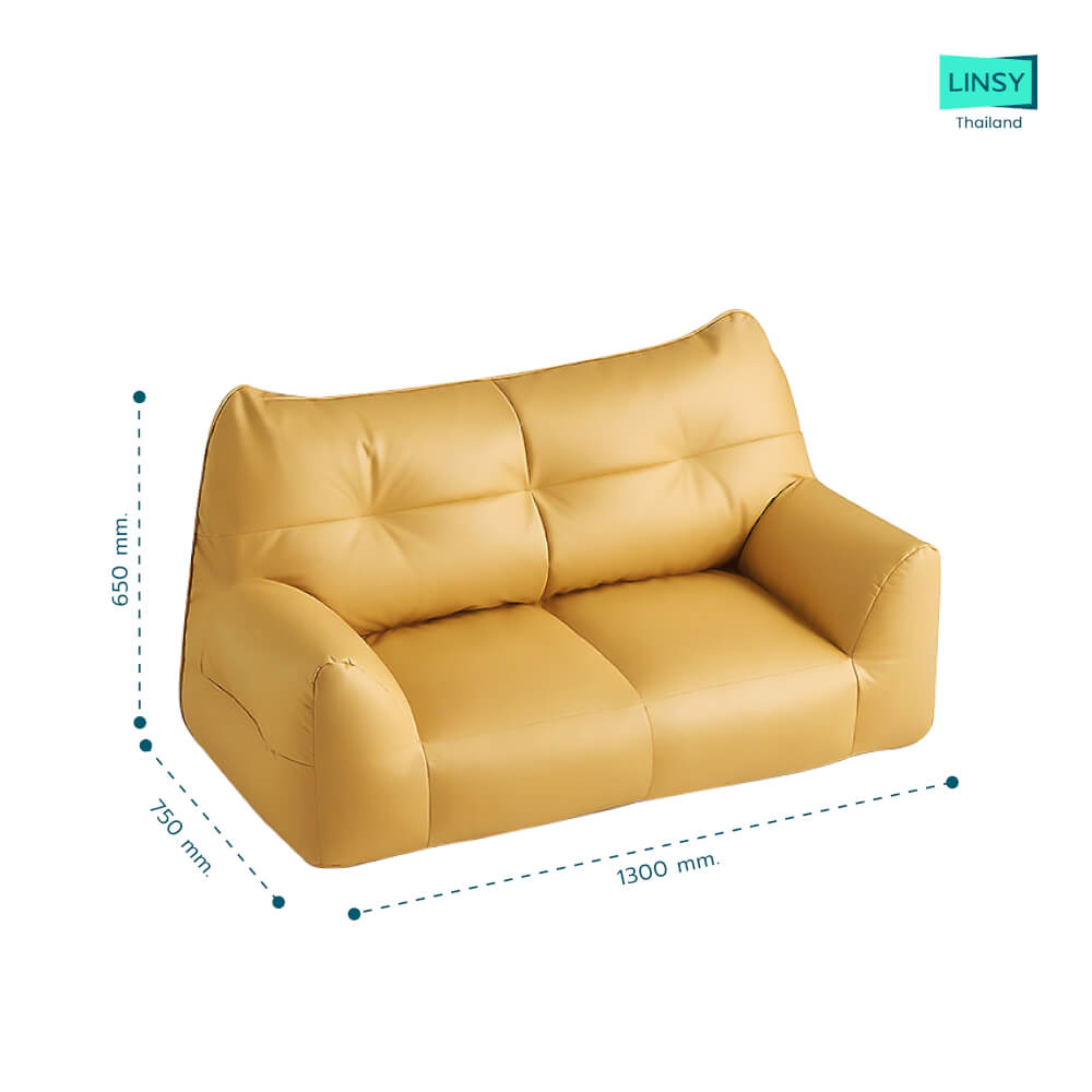 Mango Sofa โซฟาแบบวางพื้น 2 ที่นั้ง  Linari รุ่น TDY108-A  YELLOW