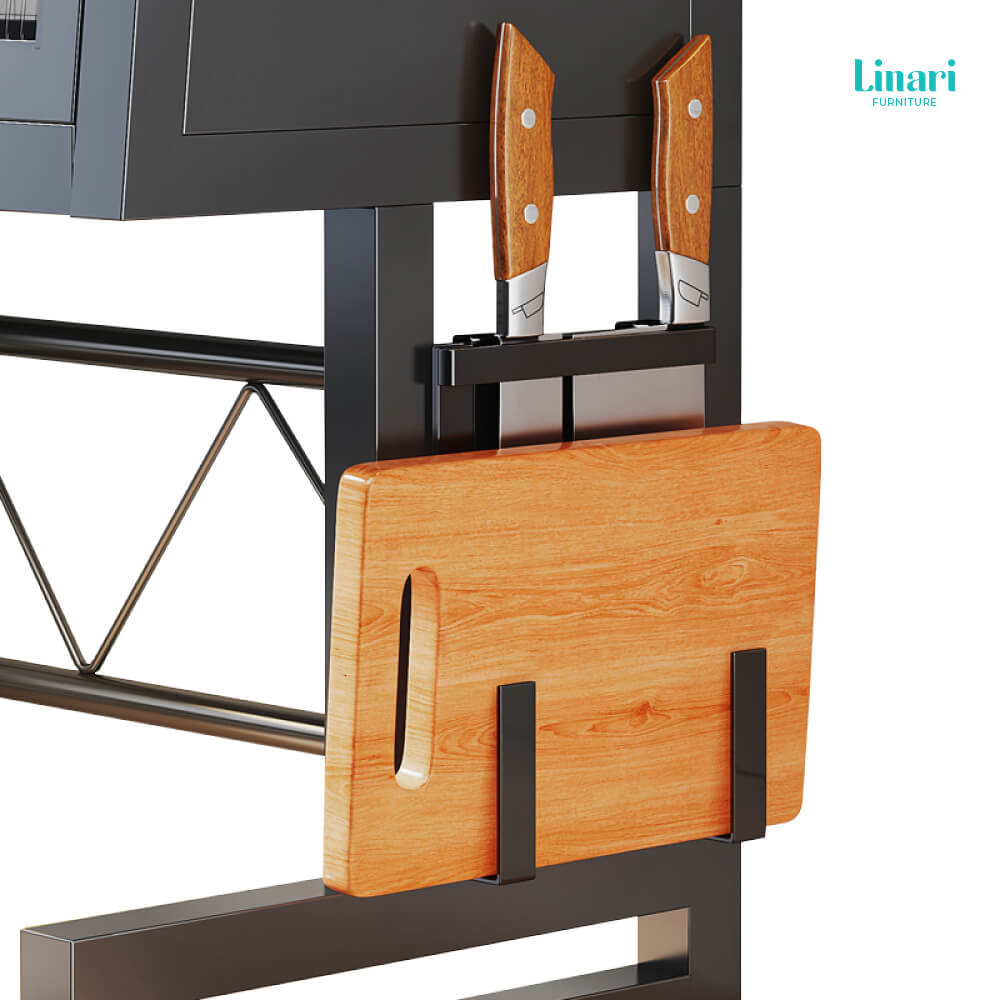 ที่วางไมโครเวฟ โครงเหล็กคาร์บอน LINALI  รุ่น LS761G2-A ขนาด 55 ซม._2