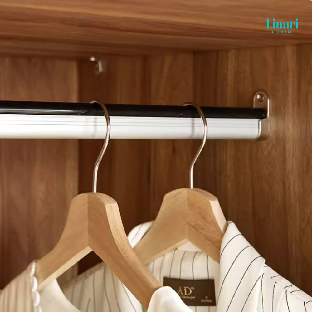 ตู้เสื้อผ้าทูโทนสไตล์นอร์ดิก LINALI รุ่น CP1D-F   Light wood