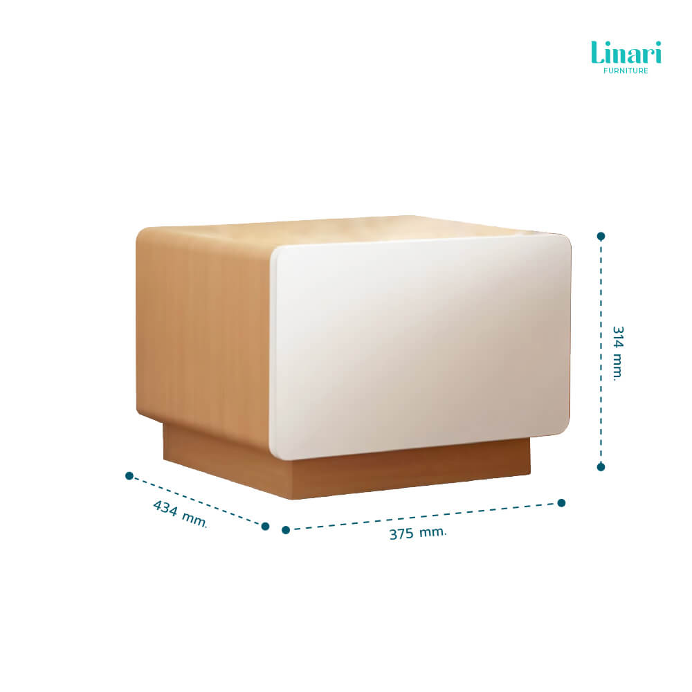 โต๊ะข้างเตียง ไม้เคลือบเมลามีน LINALI รุ่น UV1B-B light wood