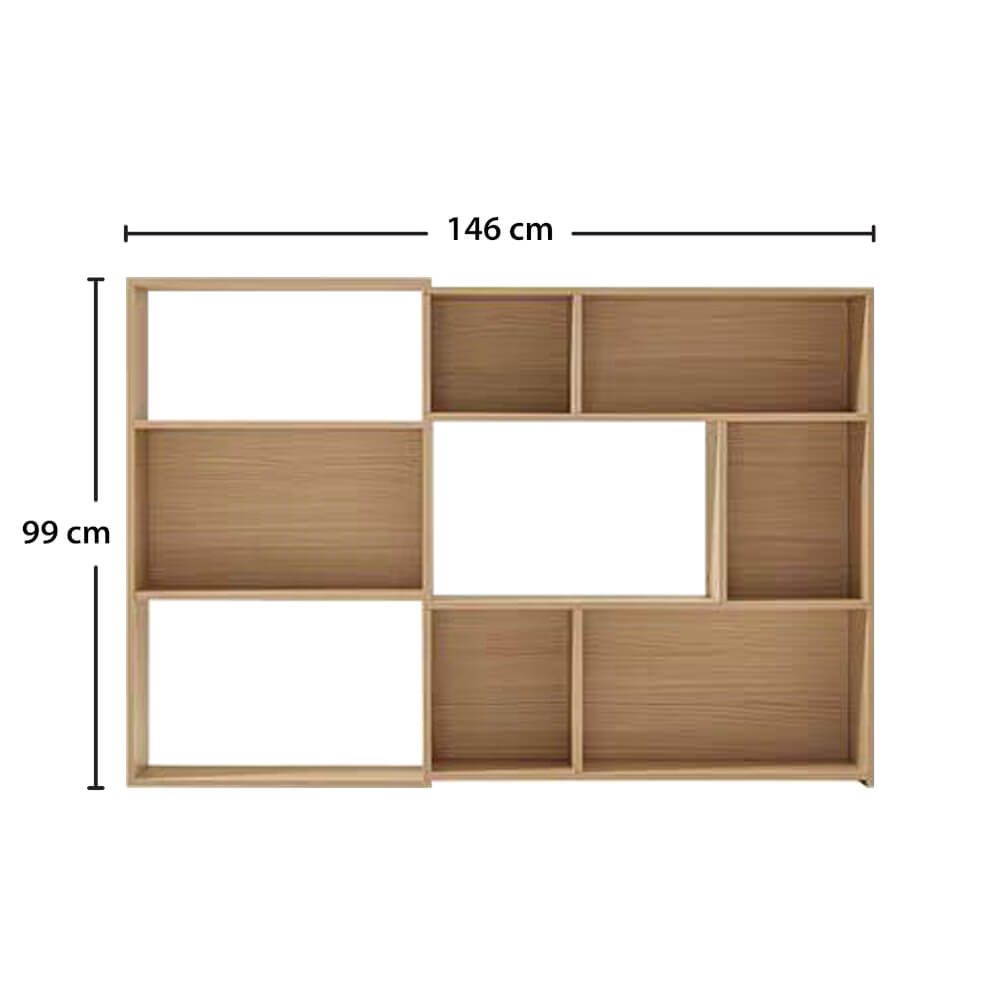 ชั้นวางหนังสือ 3 ชั้น สีธรรมชาติ รุ่น LS782X1-A