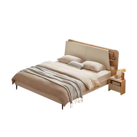 เตียงนอน เตียงไม้ปาร์ติเคิล เคลือบเมลามีน LINALI  รุ่น OV2A-A light wood_0