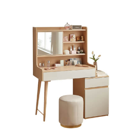 ชุดโต๊ะเครื่องแป้ง LINALI รุ่น OV2C-C1 Log wood_0