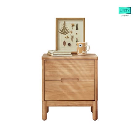 โต๊ะข้างเตียง ไม้ยางพารา LINALI รุ่น PK2B-A Light wood_1