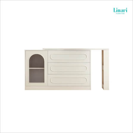 โต๊ะเครื่องแป้ง Linari รุ่น NU1C-A ขนาด 2.2 ม สีขาว_1
