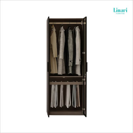 ตู้เสื้อผ้า Linari รุ่น UK2D-A ขนาด 2.1 m. สีดำ_2