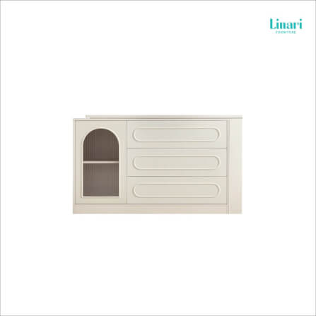 โต๊ะเครื่องแป้ง Linari รุ่น NU1C-A ขนาด 2.2 ม สีขาว_2