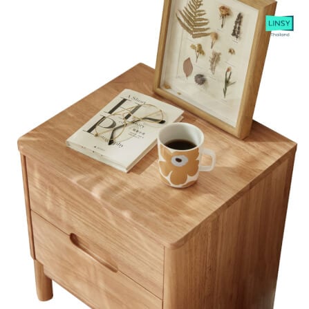 โต๊ะข้างเตียง ไม้ยางพารา LINALI รุ่น PK2B-A Light wood_3