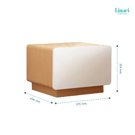 โต๊ะข้างเตียง ไม้เคลือบเมลามีน LINALI รุ่น UV1B-B light wood_3