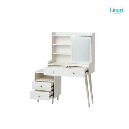 ชุดโต๊ะเครื่องแป้งพร้อมเก้าอี้ โต๊ะแต่งหน้าพร้อมกระจกบานเลื่อน  Linari รุ่น MI1C-A_5