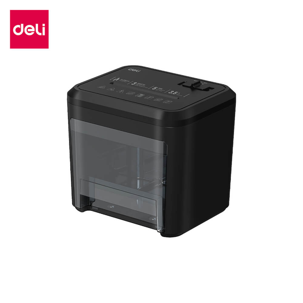 เครื่องทำลายเอกสาร DELI ET002-BK-01 สีดำ 3.5 ลิตร_7