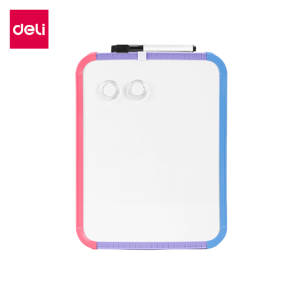 กระดานไวท์บอร์ดเด็ก DELI EV358-AS2-WH-01 ขนาด 30X23 ซม. สีชมพูเข้ม_0