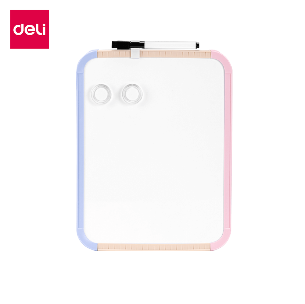 กระดานไวท์บอร์ดเด็ก DELI EV358-AS1-WH-01 ขนาด 30X23 ซม. สีชมพูอ่อน_0
